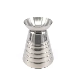 Målebæger i rustfrit stål 2,5 oz (75 ml) med tre volumenskalaer, let at rengøre og holdbart New