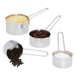 Målebæger sæt, rustfrit stål, 13.5x5.5x3.5 cm Discount