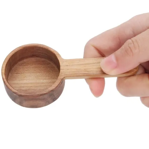 Målebægere & Måleskeer>Måleske i træ til kaffe, køkken, suppe, måleske, værktøj til kaffebønner, 8g