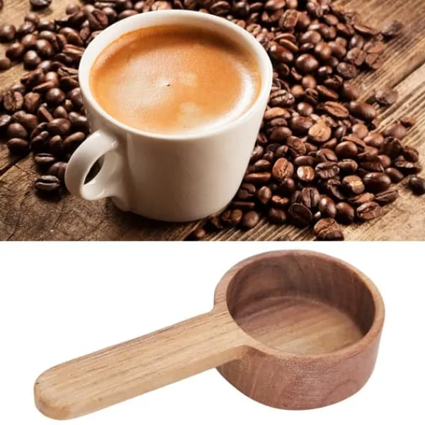 Målebægere & Måleskeer>Måleske i træ til kaffe, køkken, suppe, måleske, værktøj til kaffebønner, 8g