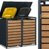 Viking Choice Skraldespande & Papirkurve>Moderne 240L dobbelt affaldsskabsindhegning med vejrbestandig design til haveopbevaring