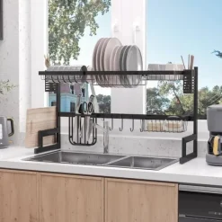 Modulært opvaskestativ i metal, op til 23 kg, sort Online