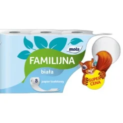 Toiletpapir>Mola Familijna hvidt toiletpapir 8 ruller