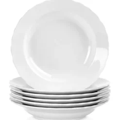 Tallerkener & Bordservicer>MONA dyb porcelænstallerken 24 cm, 350 ml 6 stk.