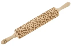 MoodForWood Trækagerulle, Graveret, 43 cm med Håndtag, Perfekt til Bagning - Potemønster Best