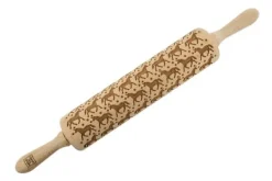 Kageruller>MoodForWood Trækagerulle, Graveret, 43 cm med Håndtag, Perfekt til Bagning - Enhjørningsmønster