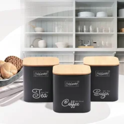 MR-1775-3S-BLACK Sæt med 3 metalbeholdere Hot