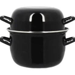 Muslingegryde - MENASTYL - 3645567 - Emaljeret stål - Sort - 18 cm - 2,7 liter - Velegnet til alle kogeplader inklusive induktion Best