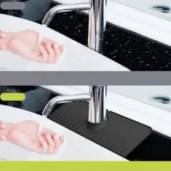 Myqqhbs 2-pak vandhanemåtte, fleksibel måtte med stænkbeskyttelse Discount