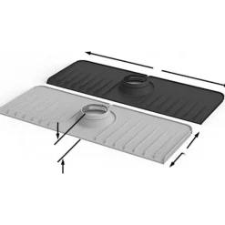 Myqqhbs 2-pak vandhanemåtte, fleksibel måtte med stænkbeskyttelse Discount