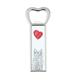 Nebelung - flaskeåbner med en kat, personlig køleskabsåbner, unik gave til en mand fra Art-Dog Outlet