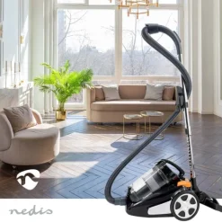 Nedis Poseløs støvsuger | Poseløs | 700 W | Støvkapacitet: 3.0 l | Combi Børste | Aaktionsradius: 8.50 m | HEPA luftfilter | Antracit / Orange / Sort