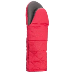 NICOLE RED grydelapper og ovnhandske i fuld længde, 100% bomuld med neopren, tyk rød