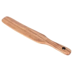 Non-stick træmadlavningsspatel - Teak creme træ, perfekt til husholdningsredskaber