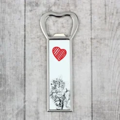 Norsk skov - oplukker med kat, personlig køleskabsåbner, unik gave til en mand fra Art-Dog Outlet