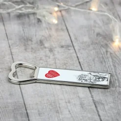 Norsk skov - oplukker med kat, personlig køleskabsåbner, unik gave til en mand fra Art-Dog Outlet