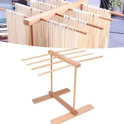 Nudeltorkställ i trä 15,4 X 8,7 X 11,8 tum hopfällbart Förhindra halka Pasta torkställ för hemmet Outlet