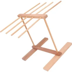 Nudeltorkställ i trä 15,4 X 8,7 X 11,8 tum hopfällbart Förhindra halka Pasta torkställ för hemmet Outlet