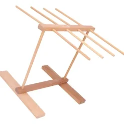 Nudeltorkställ i trä 15,4 X 8,7 X 11,8 tum hopfällbart Förhindra halka Pasta torkställ för hemmet Outlet