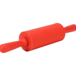 Ny Non-stick Silikone Kagerulle Dejrulle Bageværktøj med Plastikhåndtag Rød Best