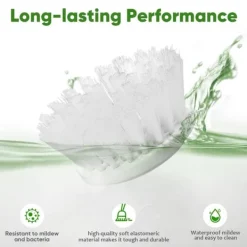 OBOSOE elektrisk rengøringsbørste med 5 udskiftelige hoveder – USB-opladning, IPX6 vandtæt, hvid Online