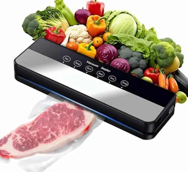 OBOSOE 5-i-1 vakuumforsegler og varmeforsegler – vakuumforsegler til opbevaring af tør og fugtig mad Clearance