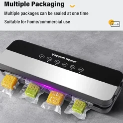 OBOSOE 5-i-1 vakuumforsegler og varmeforsegler – vakuumforsegler til opbevaring af tør og fugtig mad Clearance