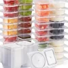 Beholdere Til Madopbevaring>OBOSOE madkasser/opbevaringsglas med låg 10-pak – Genanvendelige, delte madkasser til snacks, portioner og picnic