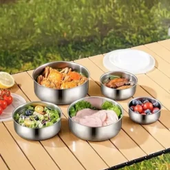 OBOSOE 5-pak opbevaringsbokse med låg - ideel til grøntsager og frugter | Lufttæt madopbevaring - praktisk køkkenorganisering