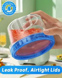 OBOSOE 6-pak runde madkasser 500 ml – BPA-fri, genanvendelig med drejelåg, køleskab og mikroovn Hot