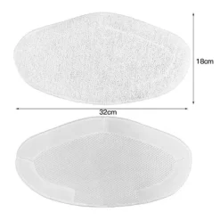 Gulv- & Tæpperengøring>OBOSOE 4-pak vaskbare moppeklude til Polti Vaporetto PAEU0332 – Genanvendelige hvide klude 32 x 18 cm