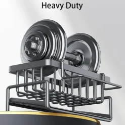 OBOSOE selvskærende sæbesvampholder, vaskehylde i rustfrit stål, køkkenvask afløbshylde med skillevæg, køkkenbordplade arrangør Hot