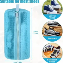 OBOSOE Skovaskepose - Vasketøjspose med lynlås - 360-graders omfattende rengøring