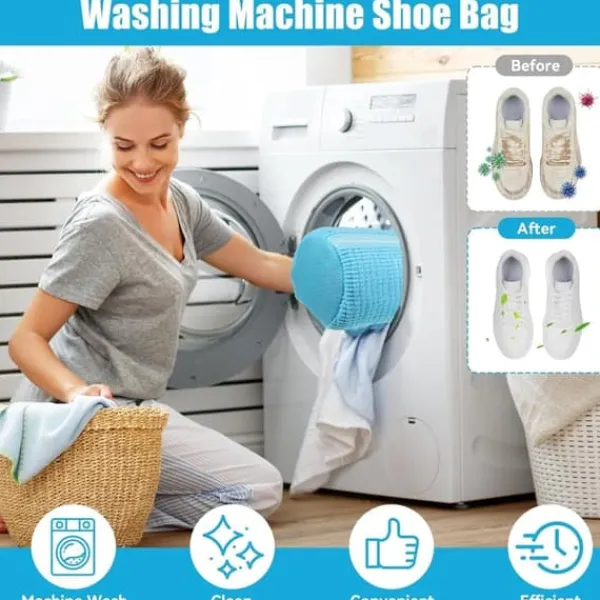 OBOSOE Skovaskepose - Vasketøjspose med lynlås - 360-graders omfattende rengøring