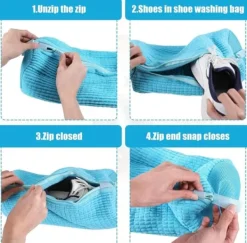 OBOSOE Skovaskepose - Vasketøjspose med lynlås - 360-graders omfattende rengøring