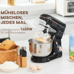 OBOSOE Standmixer – 6-trins Standmixer, 5.5L Rustfrit Stål Skål, Sort Outlet