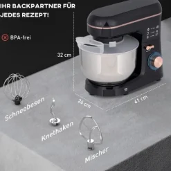 OBOSOE Standmixer – 6-trins Standmixer, 5.5L Rustfrit Stål Skål, Sort Outlet