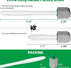 OBOSOE Toiletbørste Rengøring Pimpsten Toiletbørste Toilet Pletfjerner Børste Til Toilet New