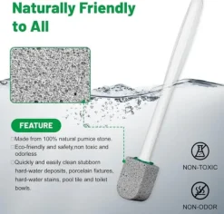 OBOSOE Toiletbørste Rengøring Pimpsten Toiletbørste Toilet Pletfjerner Børste Til Toilet New