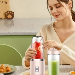 OBOSOE USB Juicer i krusformat - Bærbar Smoothie & Juice Blender med 6 3D-blade | 400 ml multifunktions saftpresser