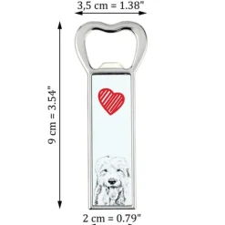 Old English Sheepdog - flaskeåbner med en hund, personlig køleskabsåbner, unik gave til en mand fra Art-Dog Online
