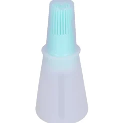 Bagepensler>Olieflaskebørste Silikone Multifunktionel Sauce Grill Oliebørste med Gennemsigtig Flaskehætte Køkkenværktøj Grøn