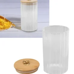 Opbevaring af madvarer, klart glas, fugttæt syltetøjsglas med forseglet låg til te, kaffe, sukker, tørret frugt, 750 ml Sale