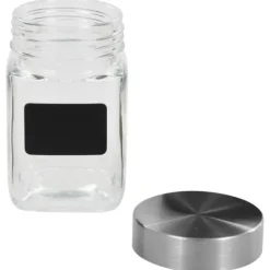 Opbevaringsglas med etiket - 12 stk. 300 ml | Farve: Gennemsigtig | Størrelse: 300 ml Clearance