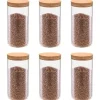 Opbevaringsglas med korklåg - 6 stk. 1100 ml | Farve: Gennemsigtig Sale