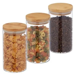 Opbevaringskrukke sæt, 18x10 cm, Transparent Best