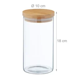 Opbevaringskrukke sæt, 18x10 cm, Transparent Best