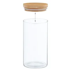 Opbevaringskrukke sæt, 18x10 cm, Transparent Best