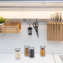 Opbevaringskrukke sæt, 18x9,5 cm, Transparent Online