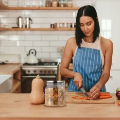 Opbevaringskrukker, 3 stk., 14x12 cm, Transparent Outlet